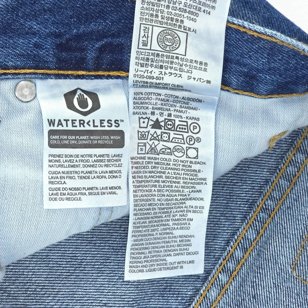 Levi's 505 Denim Jeans Mens 42x29 (44x29) Dark Wash‎ Regular Fit Straight Leg